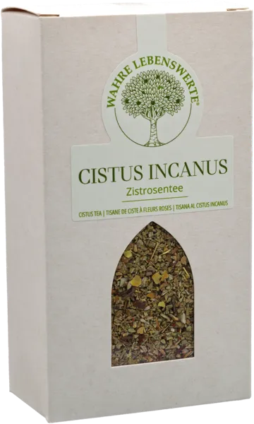 TISANA AL CISTUS INCANUS BIO - Il cuore si apre all'aroma fine-aspro e leggermente dolce con la delicata nota di agrumi. Fiducia e allegria si diffondono. Questo tè mette in moto il sistema immunitario. - Artikelnummer 7007
